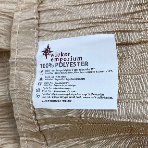 Wicker Emporium Gold Curtains Loop Top - Picture 4 of 4